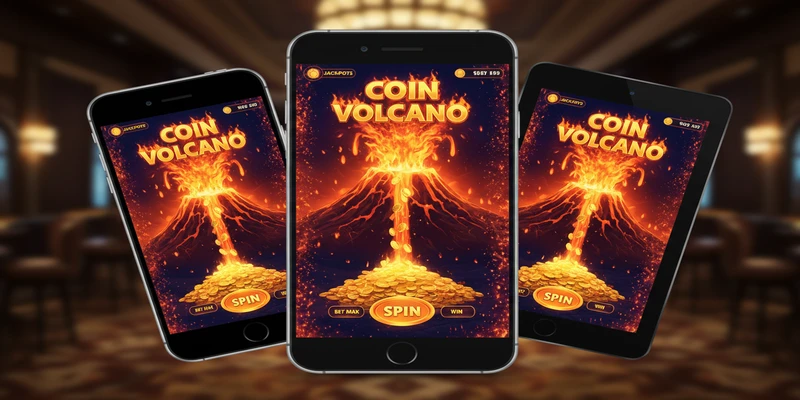 Coin Volcano Mobile App auf Smartphone und Tablet Geräten